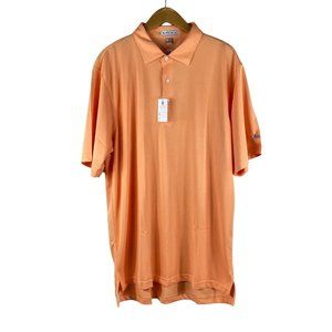 NWT Peter Millar Summer Comfort Melon Orange Golf Shirt Mens FedEx XL